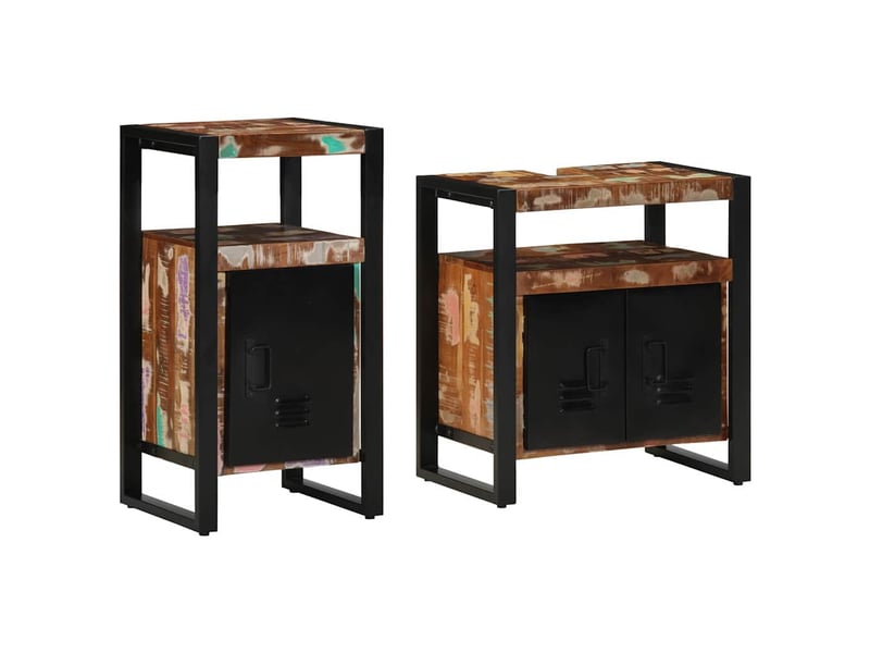 Ensemble de mobilier de salle de bain 2 pièces marron cf64225 - Conforama B