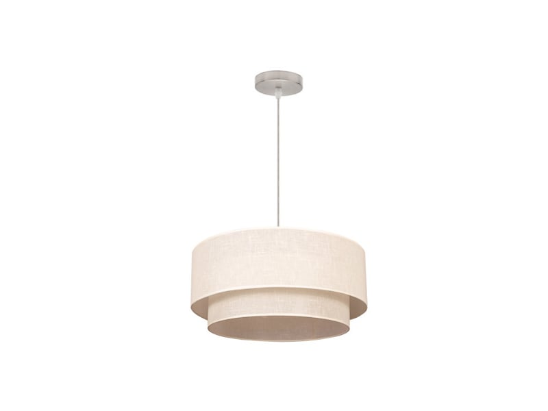 Suspension ABRILA Altea double abat-jour cylindrique beige, Ø50 cm, hauteur réglable 40-125 cm, grand format décoratif 2.810/50-BEIS/BEIS - Conforama A