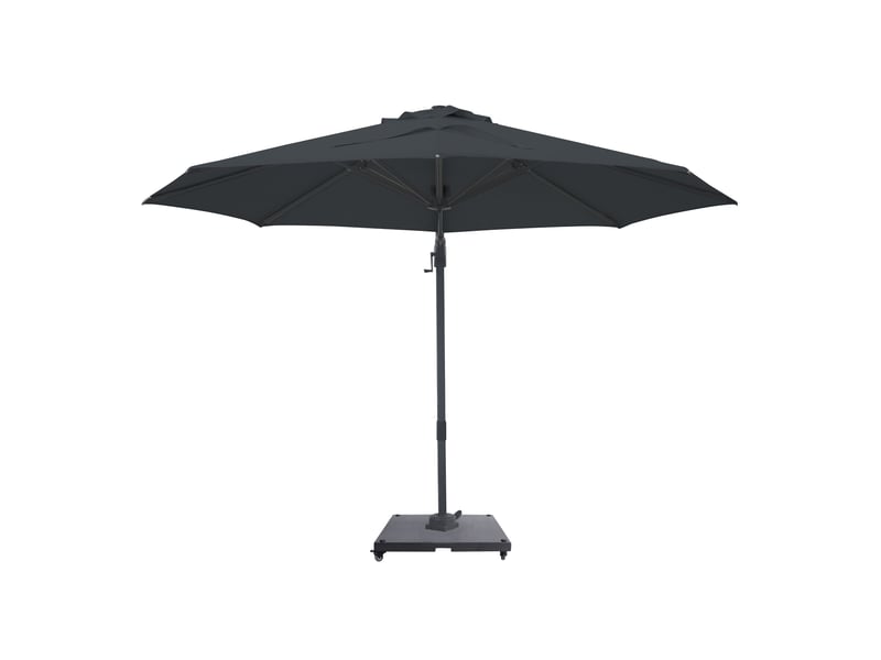  Axi solis parasol déporté rond avec pied de parasol, ø 300 cm, anthracitegris | pour le jardin terrasse avec armature thermolaquée | housse de protection inclus  - Conforama E