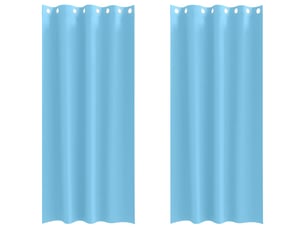 Lot de 2 rideaux occultants, rideaux black-out avec anneaux bleu clair 260 x 140 cm cf44595