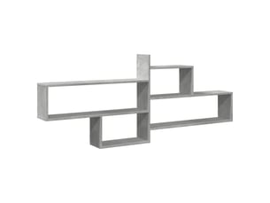 Étagère flottante, étagère murale gris béton 167,5x18x68 cm bois d'ingénierie cf42339