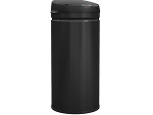 Poubelle à capteur 42 l 30,5 x 30,5 x 68 cm – noire – couvercle soft-close sans contact en acier inoxydable