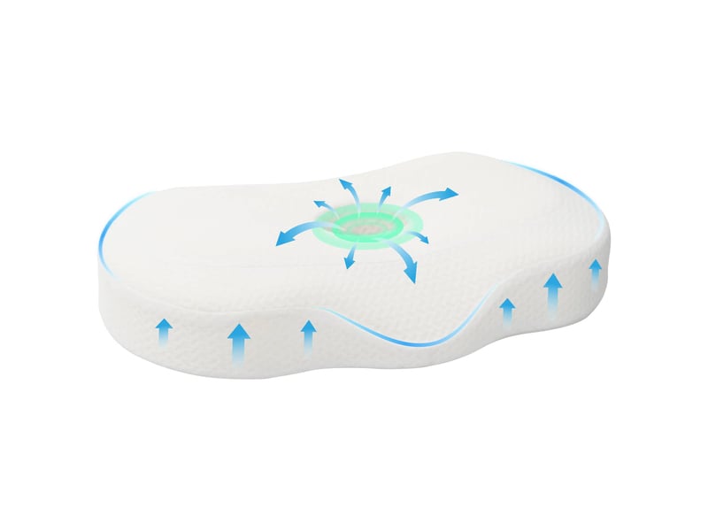  Oreiller, coussin cervical blanc mousse à mémoire de forme cf51351  - Conforama A