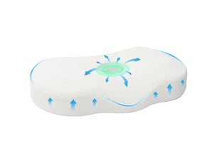 Oreiller, coussin cervical blanc mousse à mémoire de forme cf51351