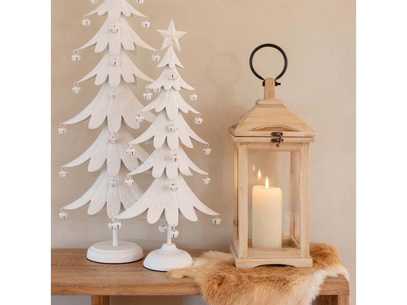  Lanterne en bois chamonix 44cm naturel  - Conforama C