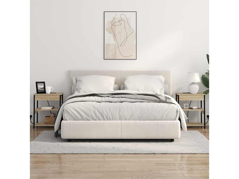  Table de chevet - cabinet de chevet - table de nuit chêne sonoma 41 x 31 x 51 cm  - Conforama C