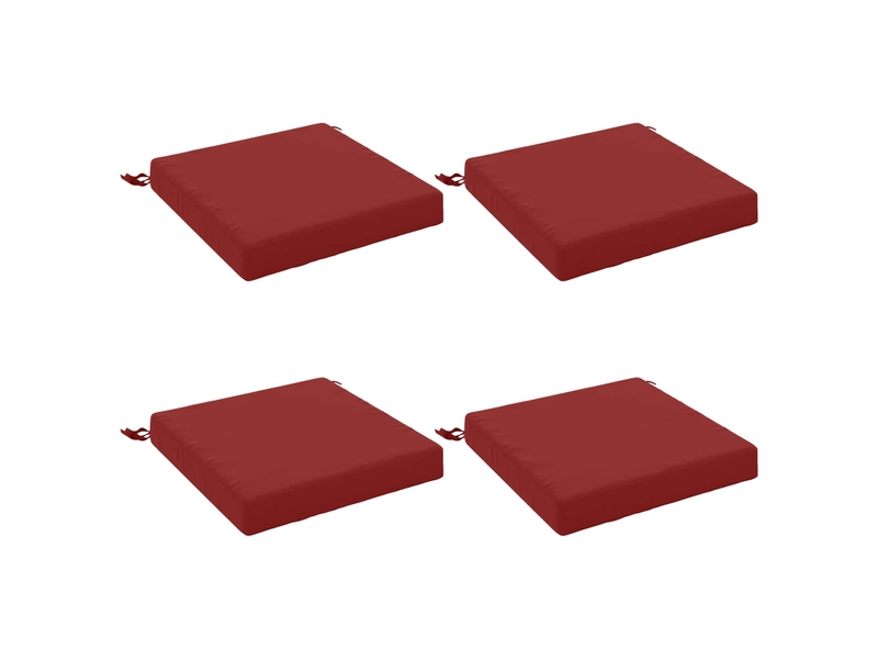  Lot de 4 coussins de siège, coussins d'assise soest 100 % polyester bordeaux cf60362  - Conforama A