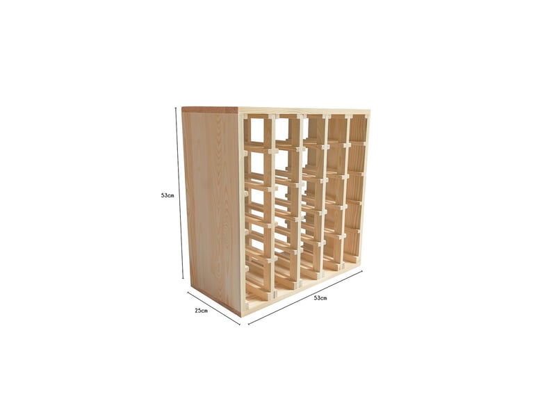  Range-bouteilles 25 bouteilles en bois 53 x 25 x 53 cm 62851 - Conforama C