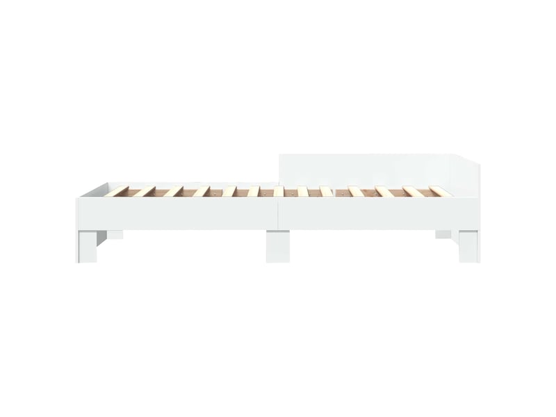  Lit simple- lit adulte -  cadre de lit avec tête de lit blanc 80 x 200 cm  - Conforama D
