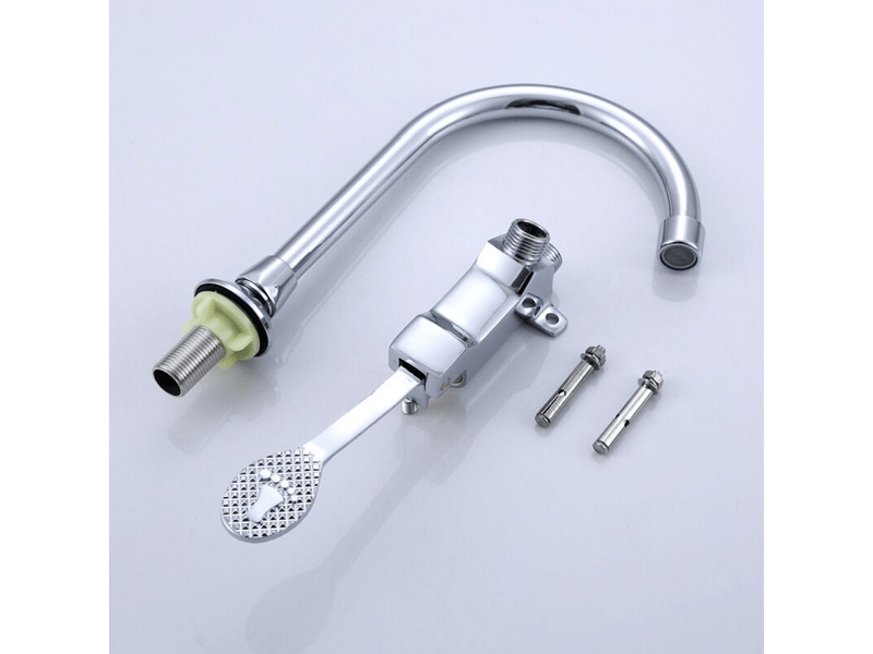  Mitigeur de lavabo robinet à pédale ensemble de robinets de lavabo de laboratoire médicalde salle de bains  - Conforama D