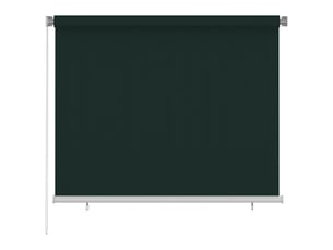 Store enrouleur, store roulant d'extérieur 185 (l) x 140 (h) cm vert foncé hdpe cf47363