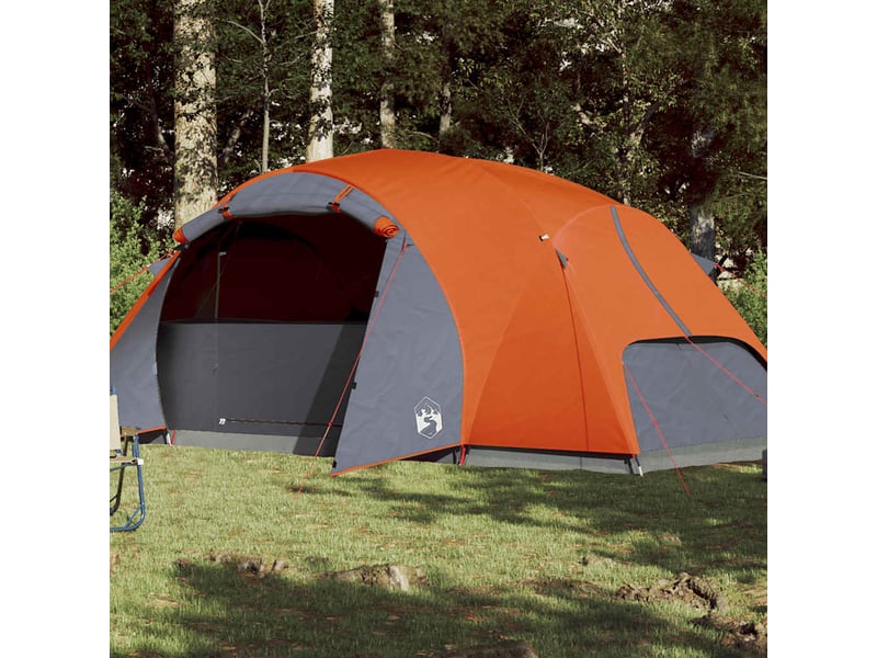  Tente de camping, tente familiale crossvent 8 personnes orange imperméable  - Conforama B