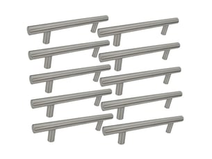 10 unités de boutons de meuble reling 128 mm, argentés