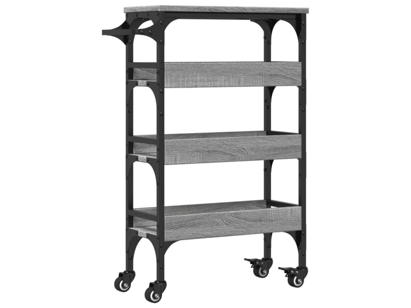 Chariot de cuisine, chariot de rangement sonoma gris 53x20x76 cm bois d'ingénierie  - Conforama A