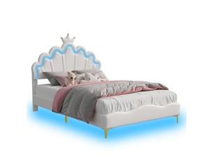 Lit avec rangement 140x190 cm <strong>BLSYHDH</strong> <strong></strong> coloris blanc