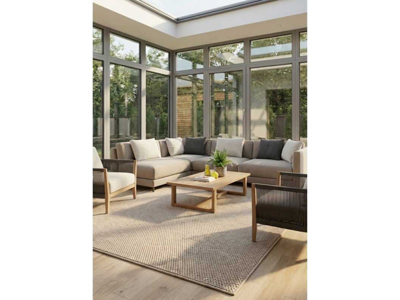 Tapis extérieur et intérieur uni toulon 145 beige - 280x400 cm TOULON K145A beige 280x400 - Conforama B