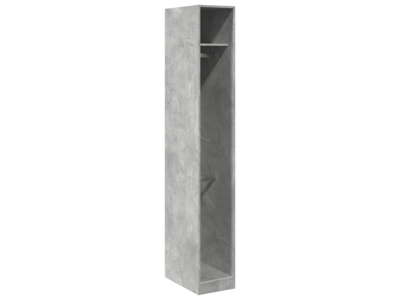  Garde-robe, armoire de rangement gris béton 30x50x200 cm bois d'ingénierie shl31523  - Conforama A