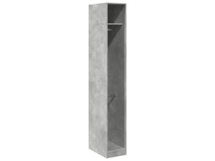 Garde-robe, armoire de rangement gris béton 30x50x200 cm bois d'ingénierie shl31523