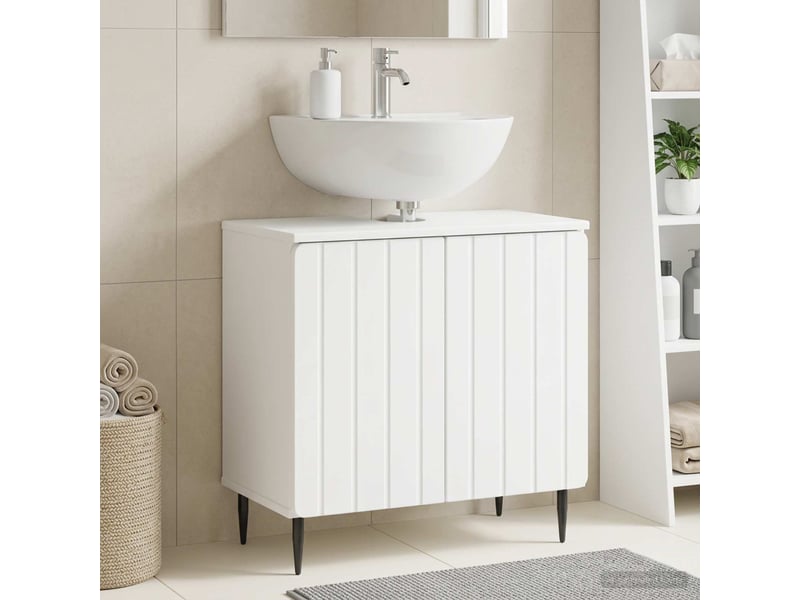 Meuble sous lavabo de salle de bain zwolle blanc cf64940 - Conforama B