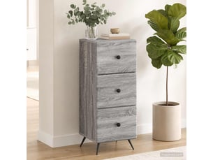 Armoire de rangement bureau, armoire à tiroirs sonoma gris 33 x 34,5 x 90 cm shl2523