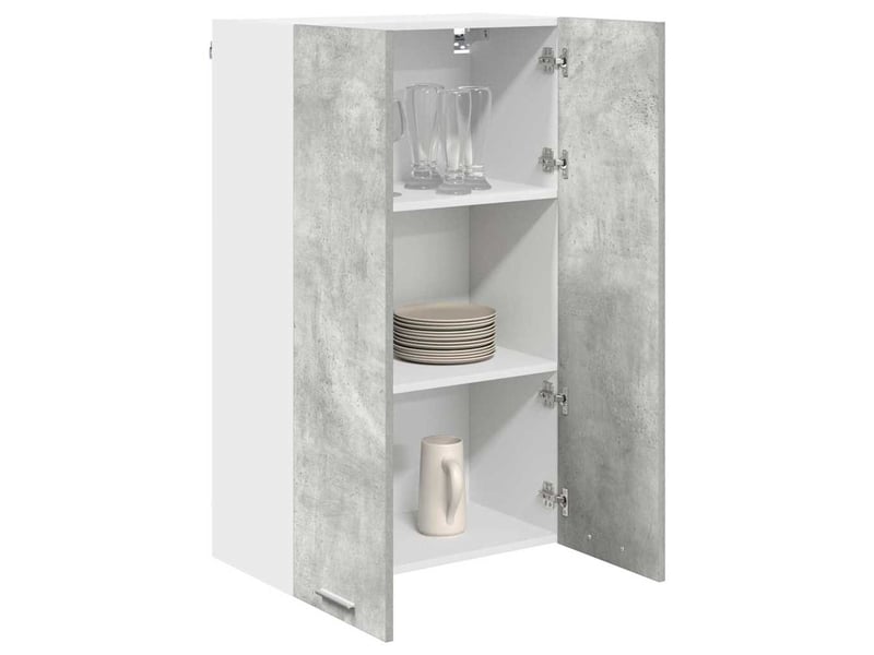 Meuble de rangement, armoire suspendue gris béton 60x31x100cm bois d'ingénierie shl5156 - Conforama C