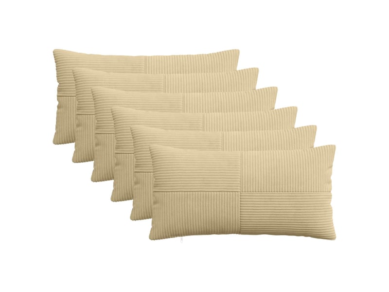  Lot de 6 housses de coussin almelo vert gris 40 x 80 cm cf49899  - Conforama B