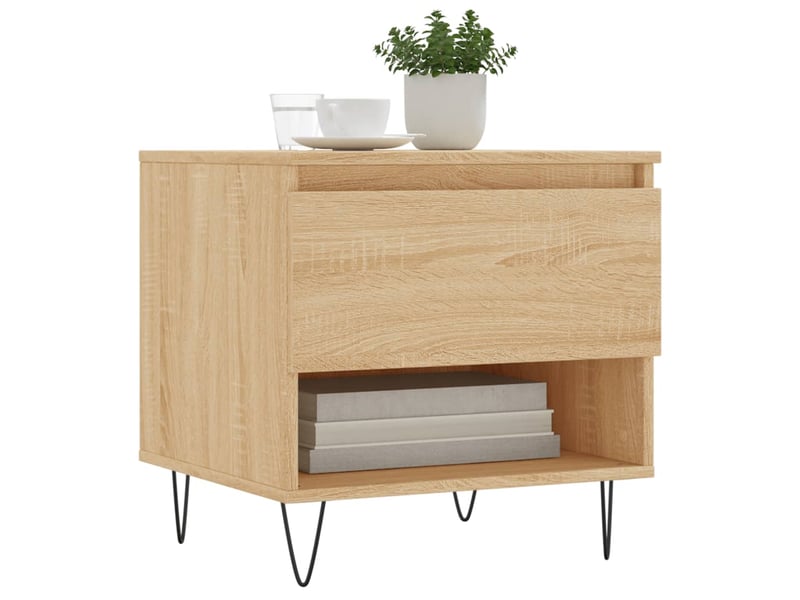  Tables basses 2 pcs | table de salon chêne sonoma 50x46x50 cm bois d'ingénierie  - Conforama C