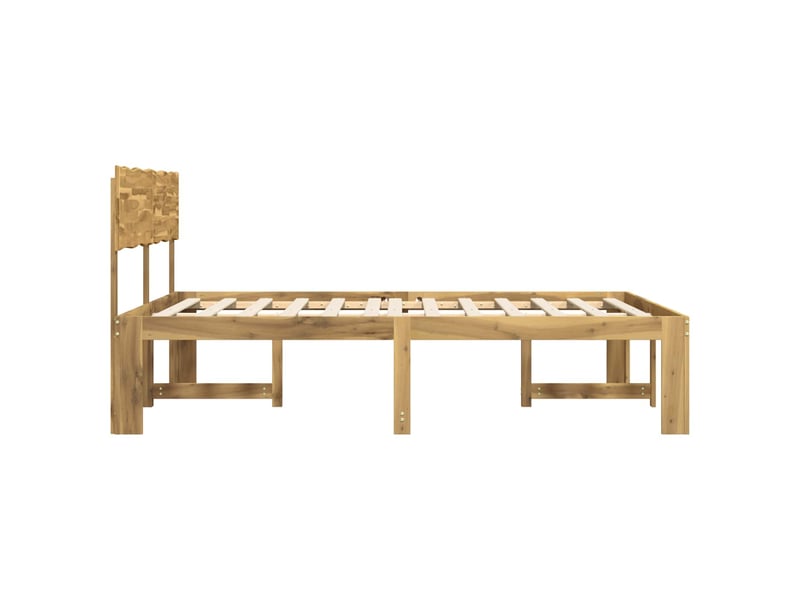 Lit double- lit adulte - cadre de lit double avec tête de lit rostock blanc 200 x 200 cm - Conforama D
