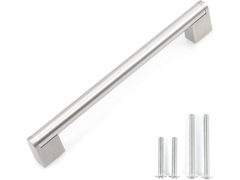  10 unités de pommes de cuisine de 192 mm, en acier inoxydable, nickelé satiné  - Conforama C