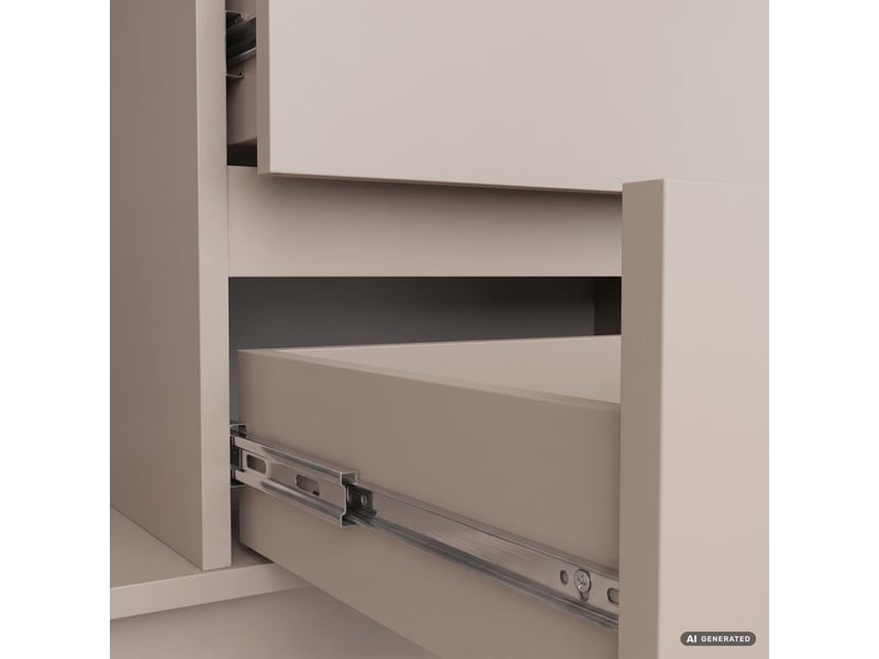  Commode k140 cachemire 138 cm 2 portes 4 tiroirs 4 étagères 138x40x99 cm Commode K140 - Conforama D