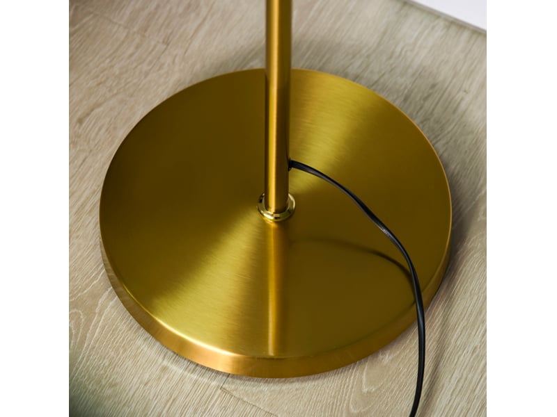  Lampadaire 27x27x169 cm 3 douilles e27 métal or  - Conforama D