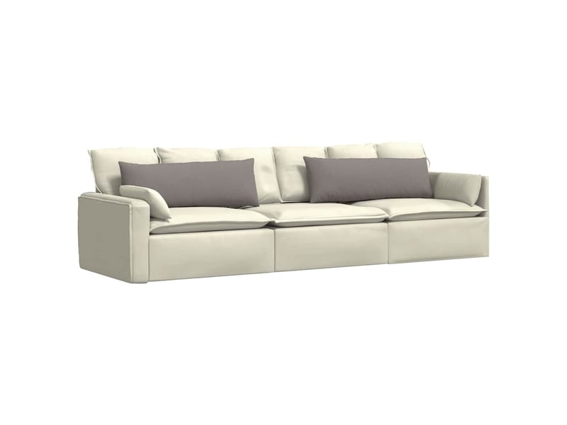 Lot de 2 coussins de canapé, coussins décoratifs tissu taupe 120 x 40 cm cf58950  - Conforama C