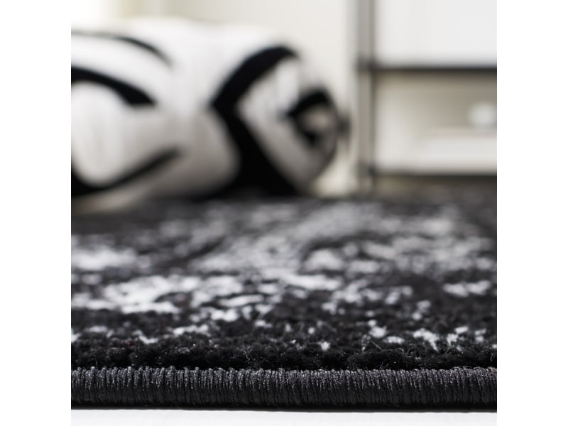 Tapis noir ivoire 155 x 229 cm  - Conforama D