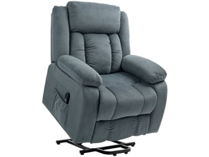 Fauteuil relax électrique  <strong>BEAOK</strong> Velours gris