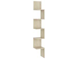 Étagère d'angle flottante, étagère murale chêne sonoma bois d'ingénierie cf41400