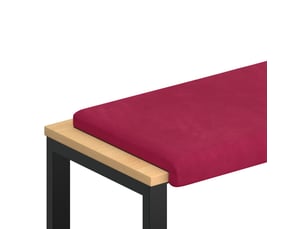 Coussin de banc, coussin d'assise, coussin de canapé velours bordeaux profondeur 35 cm cf53856