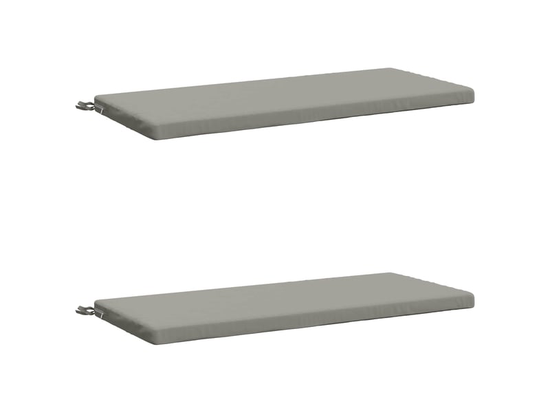  Lot de 2 coussins de banc, coussins d'assise soest 100 % polyester gris cf57237  - Conforama A
