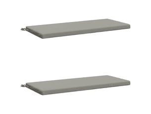 Lot de 2 coussins de banc, coussins d'assise soest 100 % polyester gris cf57237