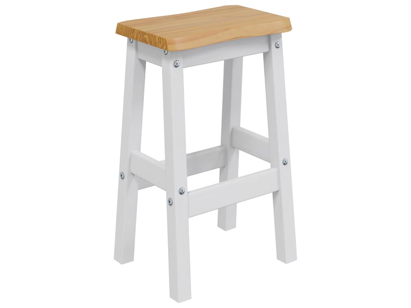  Tabouret de bar, chaise de bar haut ekai 2 pc blanc 40x29x63 cm  - Conforama C