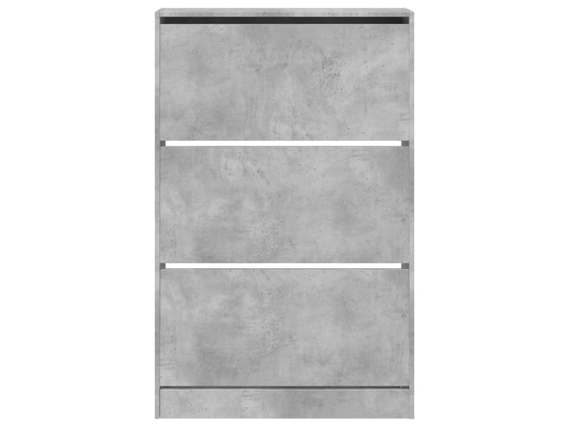  Meuble à chaussure, armoire à chaussures gris béton 80x21x125,5cm bois d'ingénierie  - Conforama E