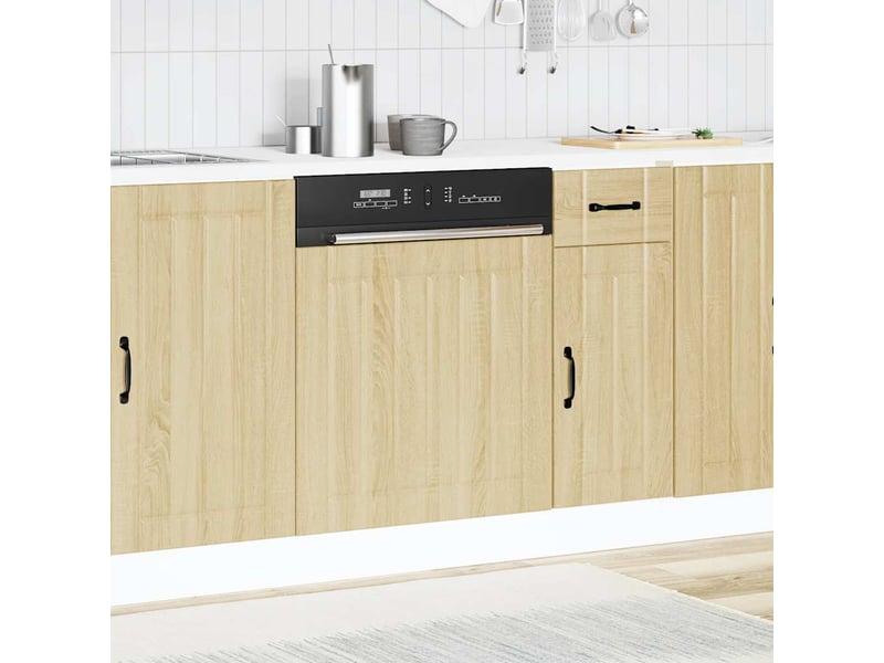  Panneau de lave-vaisselle chêne sonoma bois d'ingénierie shl5818  - Conforama C