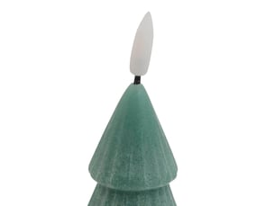 Bougie led de noël sapin 15cm vert