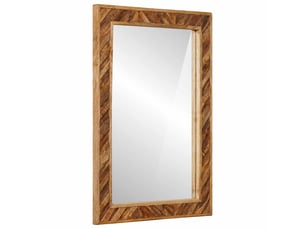 Miroir rectangulaire à fixer coloris marron <strong></strong> <strong></strong> - 70 cm x 50 cm
