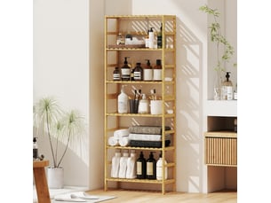 Bibliotheque coloris naturel 6 étagère(s) BEAUNIV - 26 cm x 161 cm