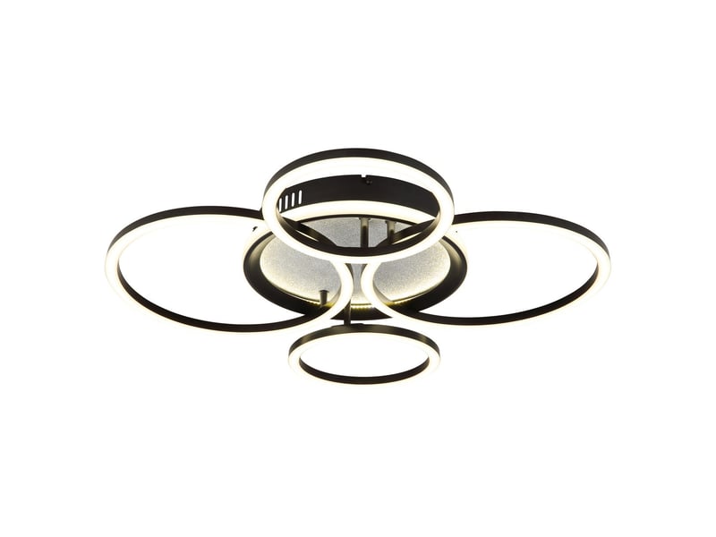  Globo alvis plafonnier semi-encastré led noir mat 4000k  - Conforama E