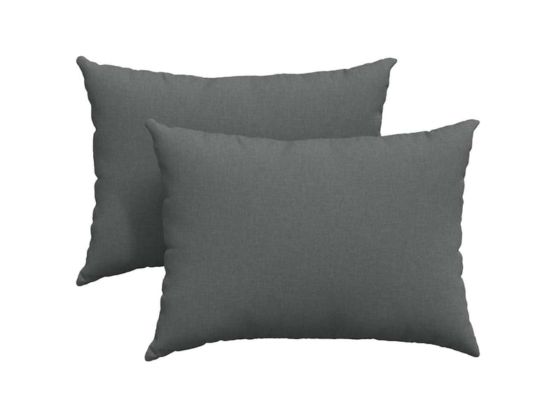  Lot de 2 coussins de canapé, coussins décoratifs tissu gris foncé 70 x 50 cm cf58870  - Conforama A