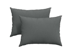 Lot de 2 coussins de canapé, coussins décoratifs tissu gris foncé 70 x 50 cm cf58870