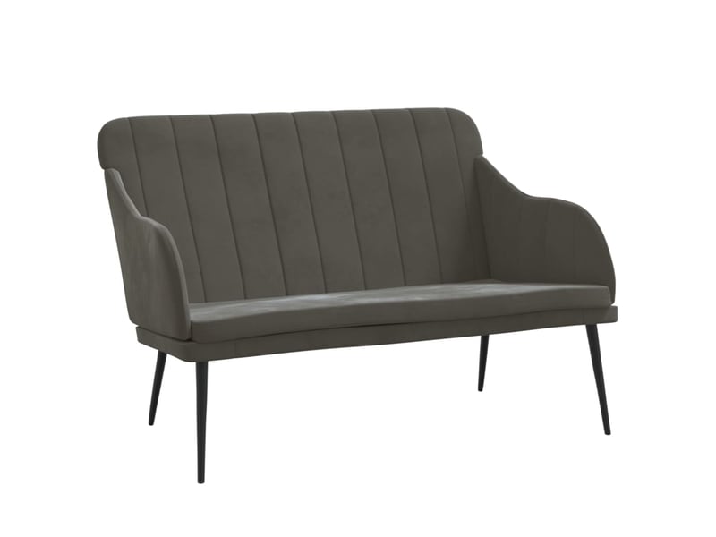  Banc chambre, banc de lit gris foncé 110x76x80 cm velours shl55099  - Conforama A