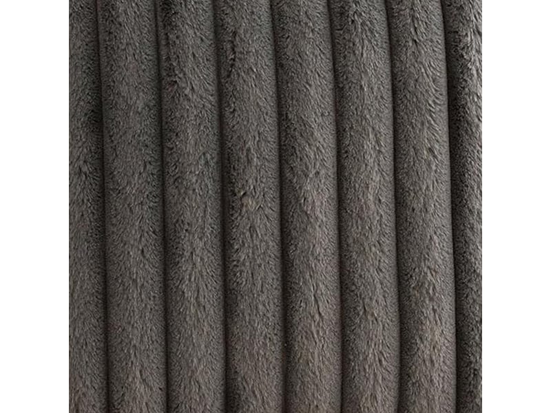 Lot de 2 housses de coussin 50 x 50 cm peluche gris chicfurn - Conforama R