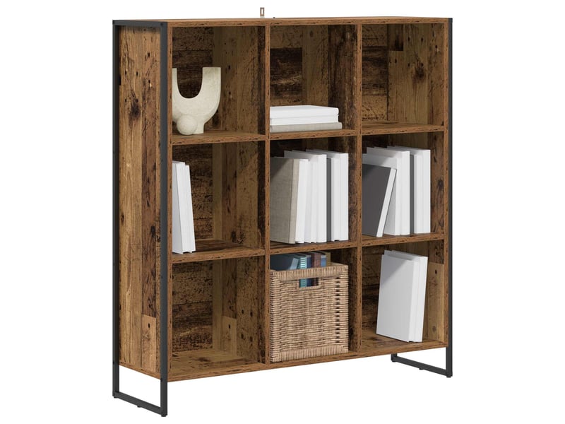  Bibliothèque, armoire à livres 99,5 x 30 x 108 cm bois d'ingénierie bois ancien shl278  - Conforama C